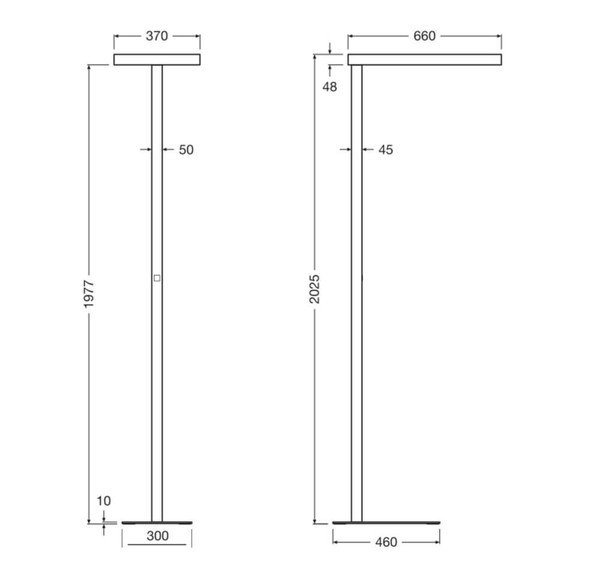 LEDVANCE Stehleuchte Comfort 66x37cm 114W 20000lm Neutralweiss 4000K asymmetrisch dimmbar 4099854606533