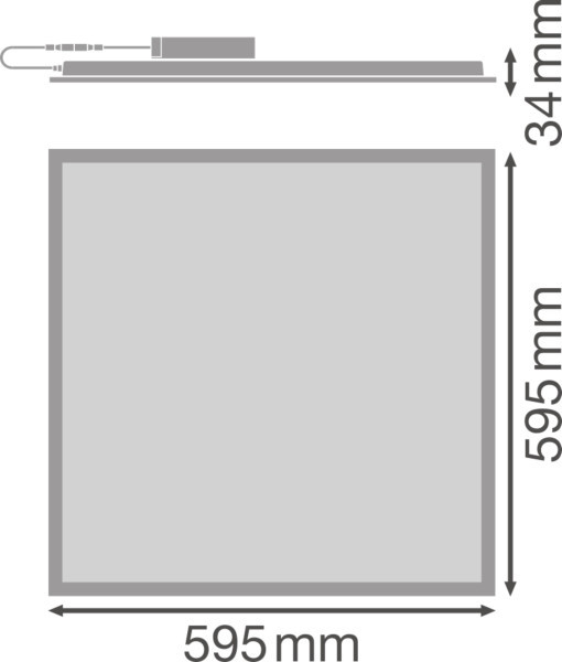 LEDVANCE PANEL COMPACT 600 26W 830 3640lm 3000K warmweiss IP50/IP20 4099854734441