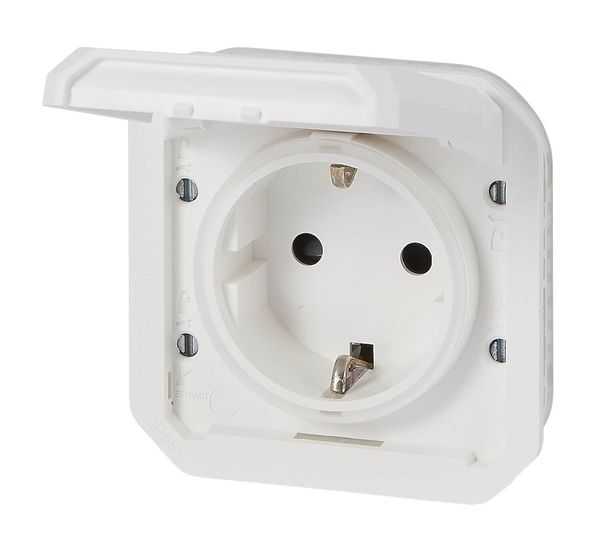 Legrand PLEXO New Einsatz Schutzkontakt-Steckdose, SL, EB, IP44, IK08, Ultraweiß, 069639L