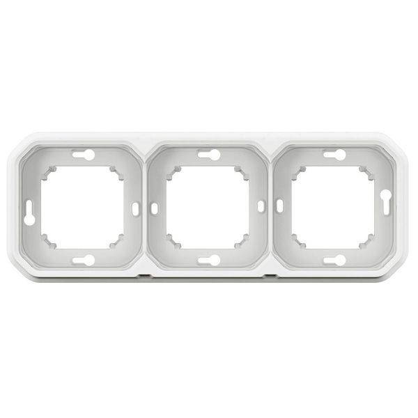 Legrand PLEXO New FRUP 3-fach horizontal und vertikal Tragring Ultraweiß, 069698L