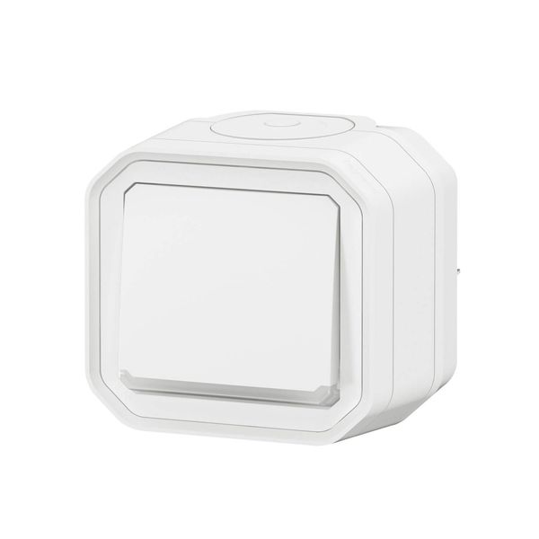 Legrand PLEXO New Feuchtraum-Aufputz-Taster mit Schließer-Kontakt beleuchtet, integrierte Ortungsleuchte, IP55 IK07, 10A Weiß, 069762L