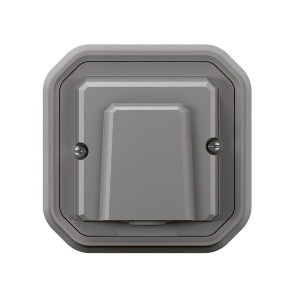 Legrand PLEXO New Feuchtraum Kabelauslass mit Klemmleiste, ausgestattet mit 3 Einangsklemmen (2,5 mm2), 3 Frontklemmen, Kabeldurchmesser 5-13mm, IP55 grau, 069849L