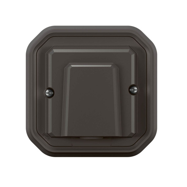 Legrand PLEXO New Feuchtraum Kabelauslass mit Zugentlastung, Kabeldurchmesser 5-13mm, 16 A, 250 V, IP55 staub- und schmutzbeständig anthrazit 069878L