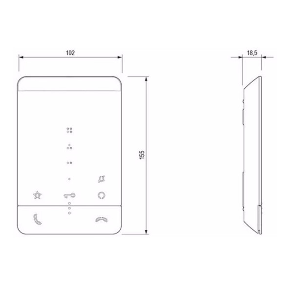 Bticino 344282 Hörerlose AP-Audiohausstation CLASSE100 A16E Weiss