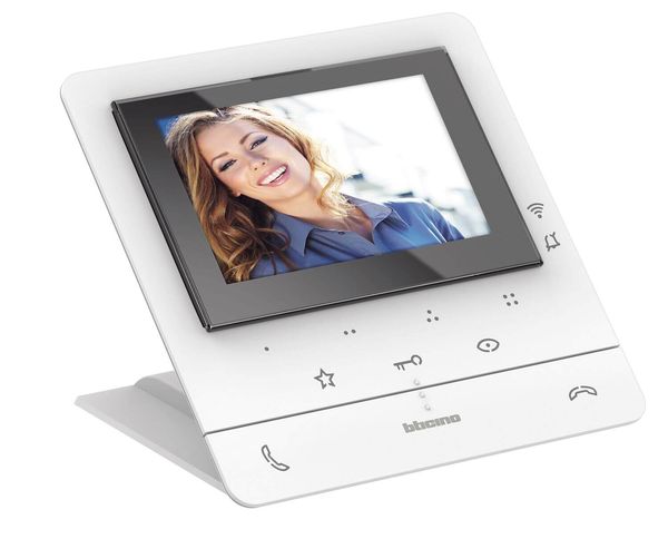 Bticino Video-Hausstation Classe 100X16E mit WLAN-Anbindung, 7-Zoll Touchscreen, zur Erweiterung für Ein-/Zweifamilienhaus Weiß, 344932