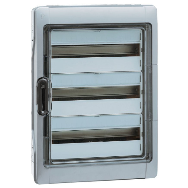 Legrand Plexo Feuchtraumverteiler, Sicherungskasten, Aufputz, IP65 - IK09, 3-reihig, 36 Module, Innen- und Außenbereich, 622 x 340 x 161mm, 601983