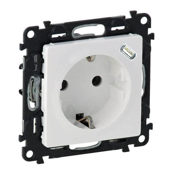 Legrand Valena Life Steckdose mit erh. Berührungsschutz USB-C Stecker Ultraweiß 753135