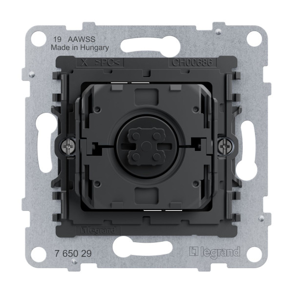 Legrand SEANO Rollladen-/Jalousieschalter-Einsatz, 3 Tasten-System, für den direkten Anschluss am Rollladenmotor, mechanische Verriegelung, 0,5 Sek Umschaltzeit, 765029