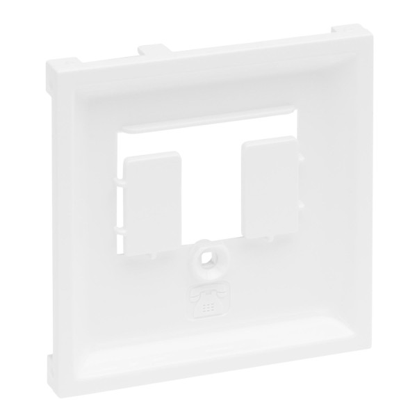 Legrand SEANO Abdeckung für deutsche (TAE) und österreichische (TDO) Telefonanschlussdose, Ultraweiß, 765155