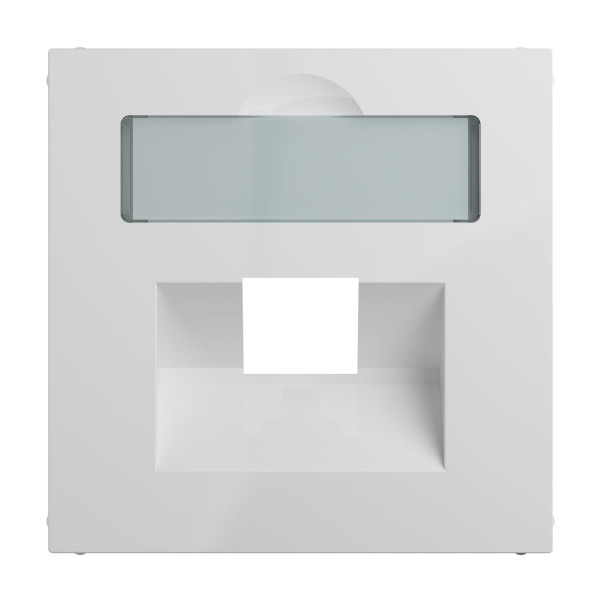 Legrand SEANO Abdeckung 1x RJ45 für Datendosen von Metz, Telegärtner und Rutenbeck, inkl. Beschriftungsfeld, Ultraweiß, 765158