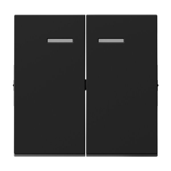 Legrand SEANO Serienwippe für beleuchtete Serienschalter, Doppelwechselschalter und Doppeltaster, Schalterabdeckung, Wippenplatte, Schwarz, 765309