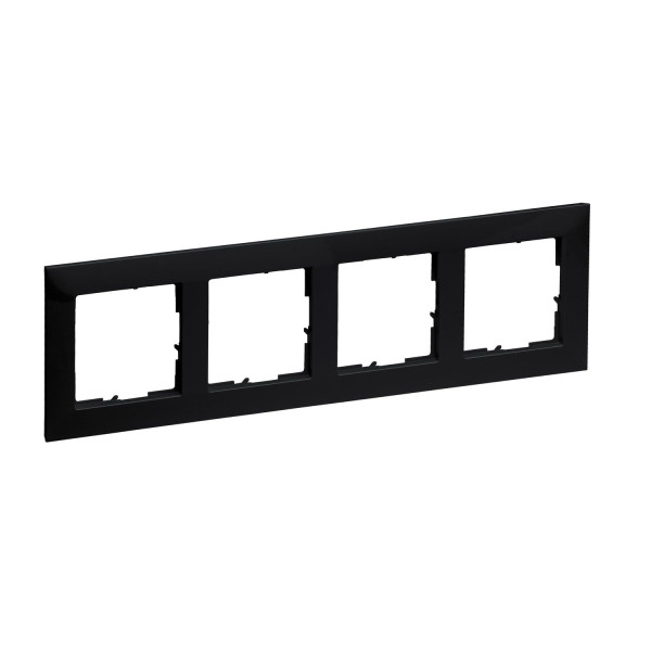 Legrand SEANO 4-fach Rahmen, 87x301mm, Schwarz, 765374