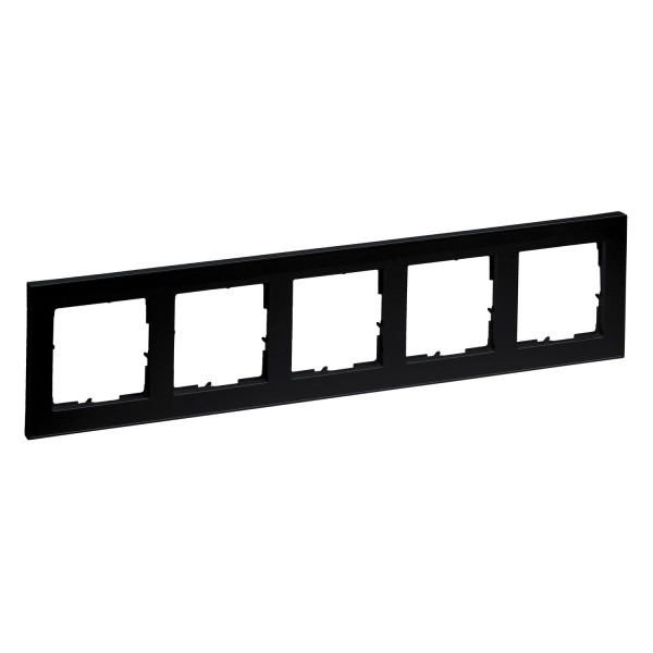 Legrand Seano+ 5-fach Rahmen, nachhaltige Produktion und Verpackung, Schwarz, 765385