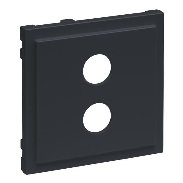 Legrand SEANO Abdeckung für Lautsprecher-Anschlussdose 1-fach, 4mm-Buchsen, Anthrazit, 765478