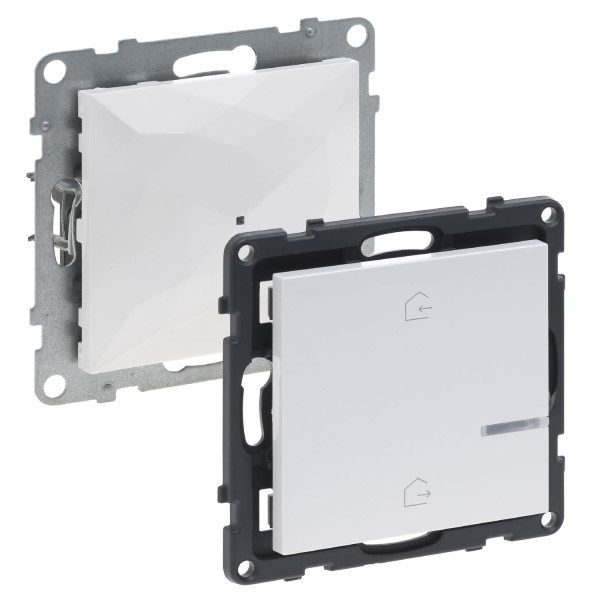 Legrand SEANO with Netatmo Unterputz-Gateway, Funk-Gateway, Master-Switch Kommen/Gehen, LED-Batteriestatus, Wandsender, Smart Home-Set, Ultraweiß, 765630