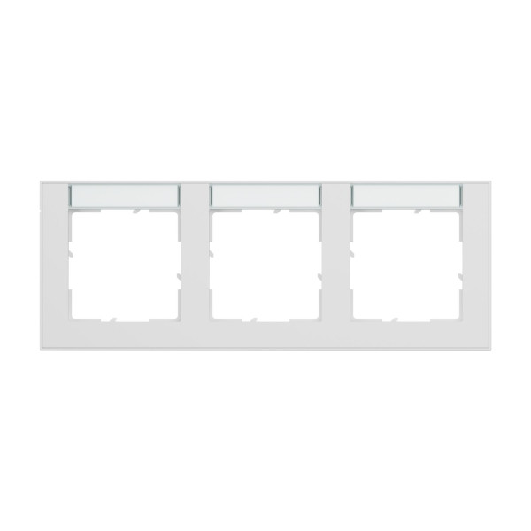 Legrand Seano+ 3-fach Rahmen horizontal mit Beschriftungsfeld, nachhaltige Produktion und Verpackung, Ultraweiß, 765893