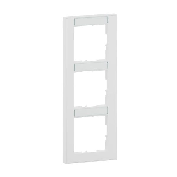 Legrand Seano+ 3-fach Rahmen vertikal mit Beschriftungsfeld, nachhaltige Produktion und Verpackung, Ultraweiß, 765993