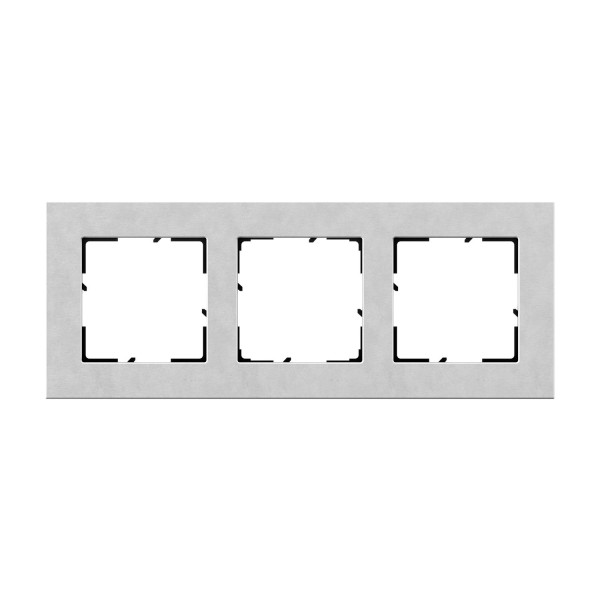 Legrand SEANO Natura 3-fach Rahmen aus Echtmaterial, nachhaltige Produktion und Verpackung, Designausführung: Aluminium eloxiert, 766123