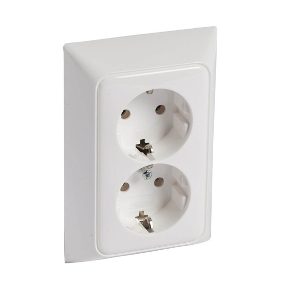 Legrand Creo Schutzkontaktsteckdose 2-fach Vpl Ultraweiß Pro21 776173