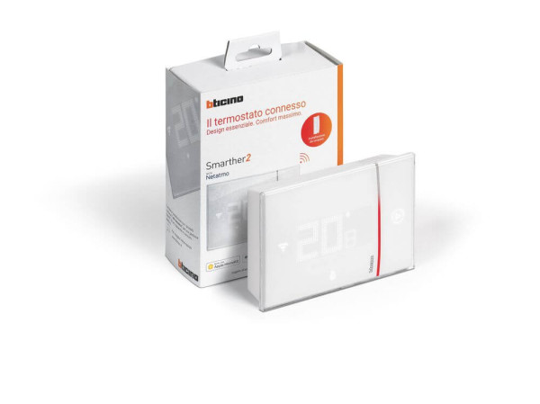 Bticino Smarther 2 with Netatmo Aufputz-Thermostat mit WLAN-Schnittstelle Legrand weiss XW8002W