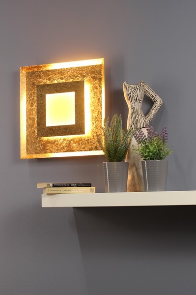 LUCE Design Window LED Wandleuchte 3000 K dimmbar 24W Gold