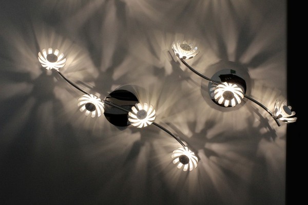 LUCE Design Bloom LED Deckenleuchte 3fach 3000 K 15W Silber