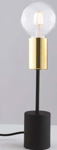 LUCE Design Axon Tischleuchte E27 Schwarz/Gold