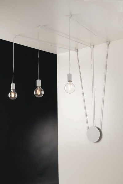 LUCE Design Habitat Deckenleuchte 3fach E27 Weiß