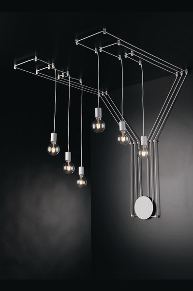 LUCE Design Habitat Deckenleuchte 6fach E27 Weiß