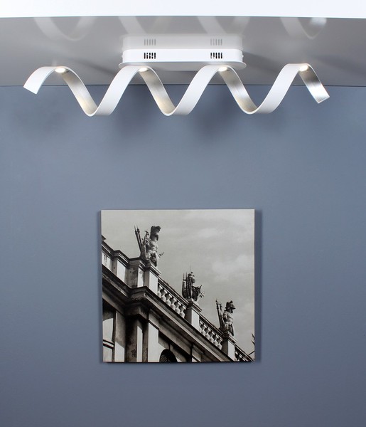 LUCE Design Helix LED Deckenleuchte 4fach 4000 K 20W Weiß, Silber