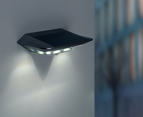 LUCE Design Ghost LED Wandleuchte Solar 4000 K 2,4W Bewegungsmelder IP44 Silber