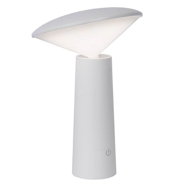Lucide JIVE LED Tischlampe Außen Outdoor 3-Stufen-Dimmer 4W dimmbar Weiß, Opal 90Ra IP44 02807/04/31