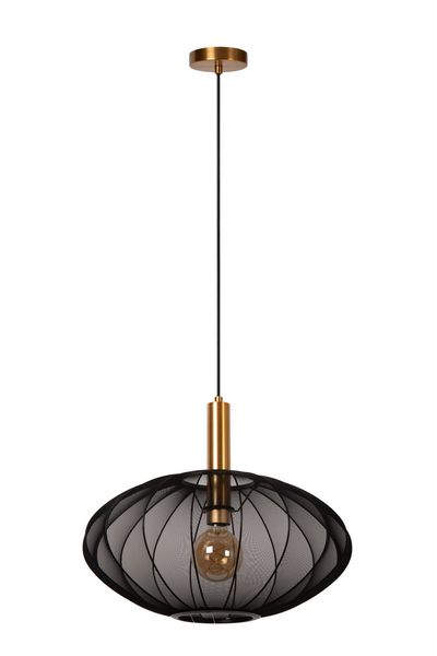 Lucide CORINA Pendelleuchte E27 Schwarz, Mattes Gold, Messing 03447/52/30