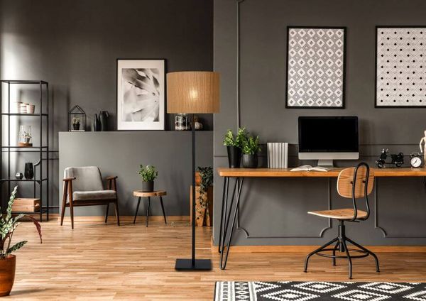 Lucide MAGIUS Stehleuchte E27 Helles Holz, Schwarz 03729/81/30