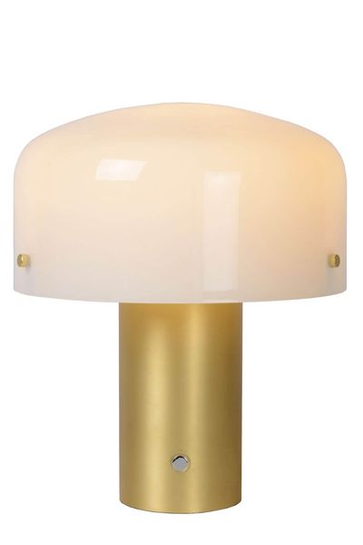 Lucide TIMON Tischlampe E27 3-Stufen-Dimmer Mattes Gold, Messing, Opal 05539/01/02