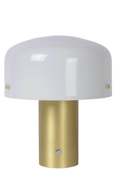 Lucide TIMON Tischlampe E27 3-Stufen-Dimmer Mattes Gold, Messing, Opal 05539/01/02