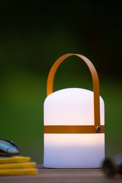 Lucide LITTLE JOE LED Tischlampe Außen Outdoor 3-Stufen-Dimmer 0,3W dimmbar Braun, Weiß IP44 06802/01/43