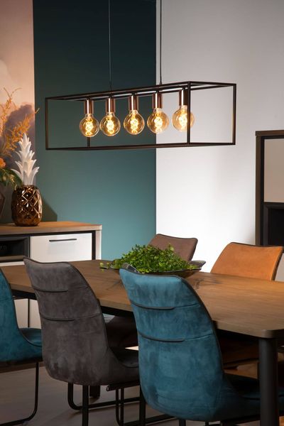 Lucide ARTHUR Pendelleuchte 5x E27 Schwarz, Kupfer 08424/05/30