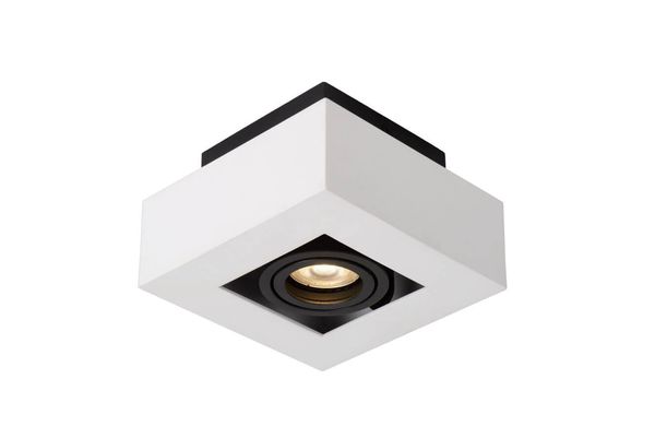 Lucide XIRAX LED Deckenleuchte GU10 Dim-to-warm 5W dimmbar 360° drehbar Weiß, Schwarz 95Ra 09119/06/31