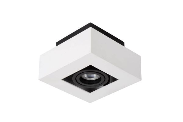 Lucide XIRAX LED Deckenleuchte GU10 Dim-to-warm 5W dimmbar 360° drehbar Weiß, Schwarz 95Ra 09119/06/31