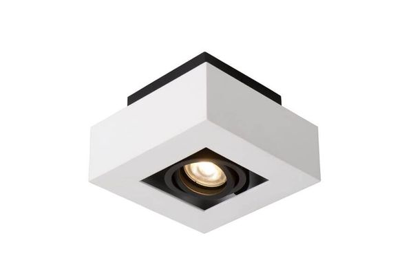 Lucide XIRAX LED Deckenleuchte GU10 Dim-to-warm 5W dimmbar 360° drehbar Weiß, Schwarz 95Ra 09119/06/31