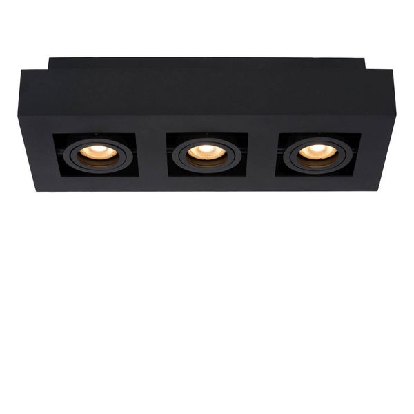 Lucide XIRAX LED Deckenleuchte 3x GU10 Dim-to-warm 3x 5W dimmbar 360° drehbar Schwarz 95Ra 09119/16/30