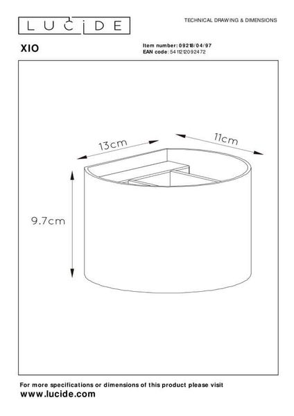 Lucide XIO LED Wandleuchte G9 3,5W dimmbar Rostfarbe 09218/04/97