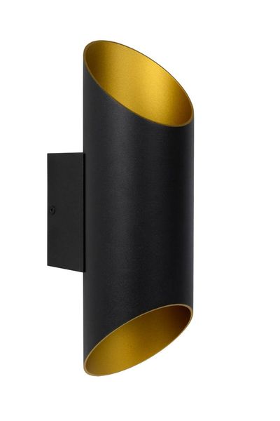 Lucide QUIRIJN Wandleuchte G9 Schwarz, Mattes Gold, Messing 09233/01/30