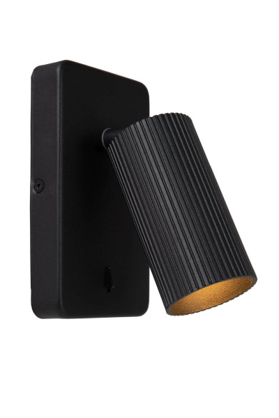 Lucide CLUBS Wandleuchte GU10 360° drehbar Schwarz 09239/11/30