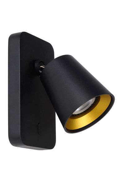 Lucide TURNON LED Wandleuchte GU10 Dim-to-warm 5W dimmbar 360° drehbar Schwarz, Mattes Gold, Messing 95Ra 09928/05/30
