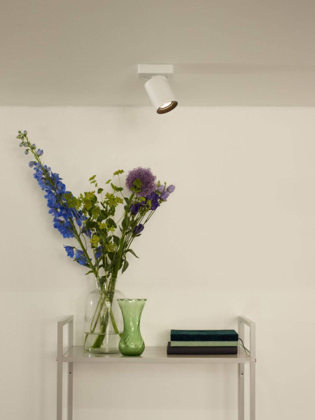 Lucide NIGEL LED Deckenleuchte GU10 Dim-to-warm 5W dimmbar drehbar Weiß, Schwarz 95Ra 09929/05/31