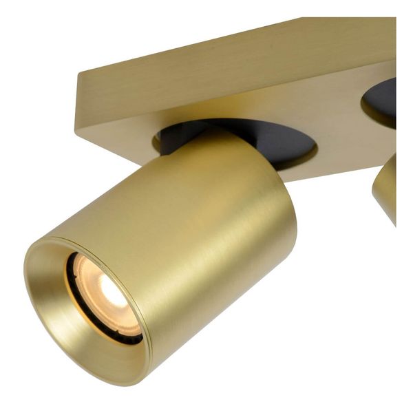 Lucide NIGEL LED Deckenleuchte 2x GU10 Dim-to-warm 2x 5W dimmbar drehbar Mattes Gold, Messing 95Ra 09929/10/02