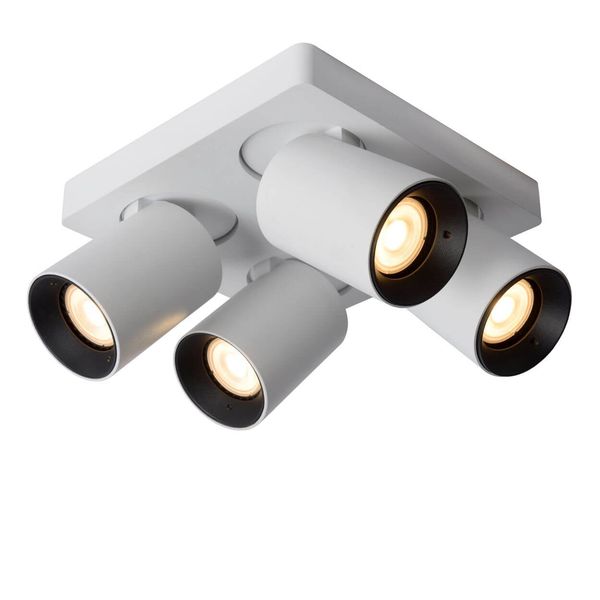 Lucide NIGEL LED Deckenleuchte 4x GU10 Dim-to-warm 4x 5W dimmbar drehbar Weiß 95Ra 09929/20/31