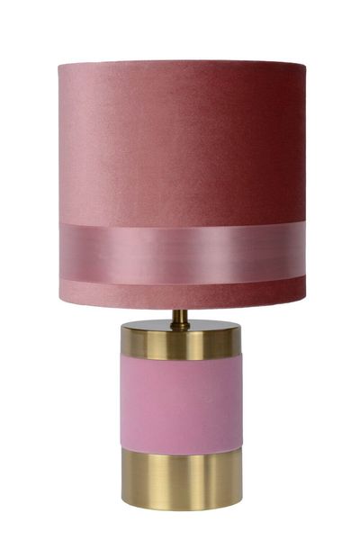 Lucide EXTRAVAGANZA FRIZZLE Tischlampe E14 Rosa, Mattes Gold, Messing 10500/81/66